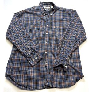 Robert Stock Long Sleeve Button Down Shirt Mens Size M Plaid Vintage